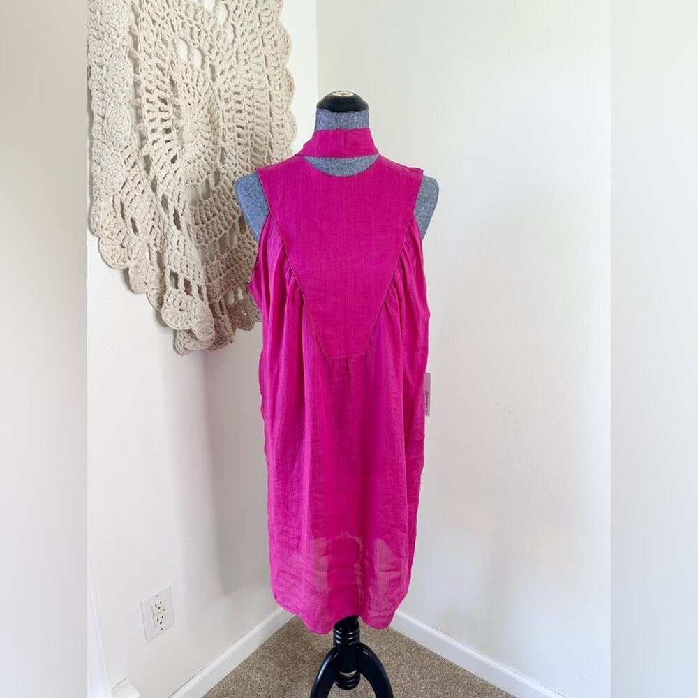 Missoni Y2K Fuchsia Pink Ramie Sleeveless Dress Size Large